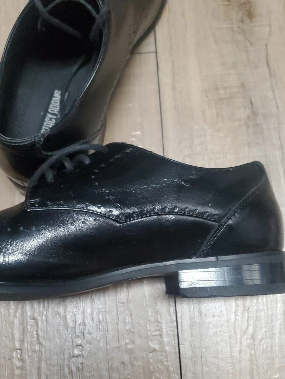 Stacy Adams Black Leather Lace-Up Dress Oxfords
